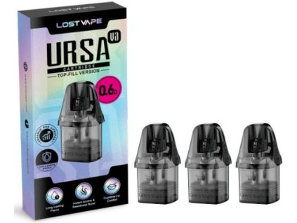 lost vape ursa pod v3 cartridge 06ohm 25ml 3pack