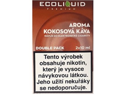 Liquid Ecoliquid Premium 2Pack Coconut Coffee 2x10ml - 20mg