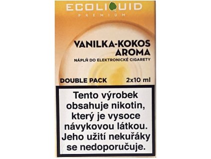 Liquid Ecoliquid Premium 2Pack Vanilla Coconut 2x10ml - 20mg