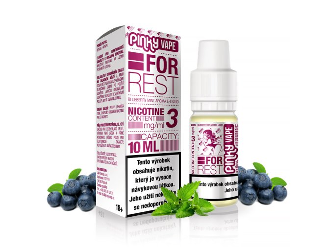 Pinky Vape - E-liquid - 10ml - 3mg - For Rest (Borůvka & máta)