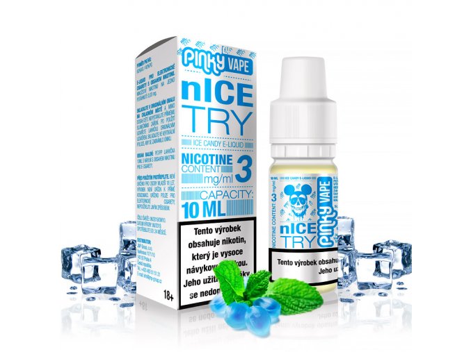 Pinky Vape - E-liquid - 10ml - 0mg - Nice Try (Ledový bonbon)