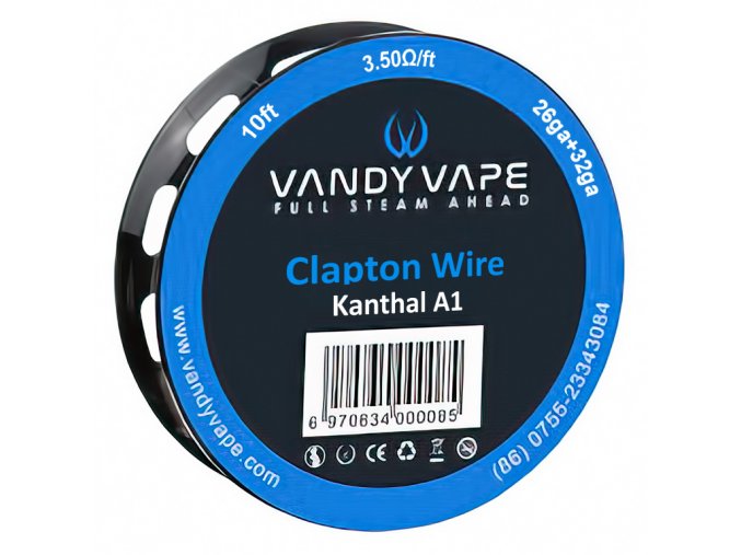 Vandy Vape - Kanthal A1 - Clapton - odporový drát - 26GA + 32GA - 3m