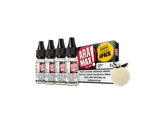 E-liquid Aramax 4x10ml / 18mg: Vanilka (Vanilla Max)