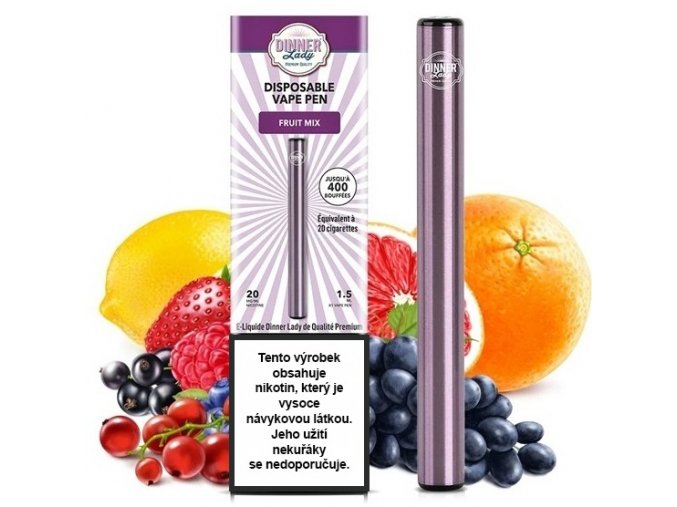 Dinner Lady Vape Pen - Jednorázová cigareta (Fruit Mix) 20mg 