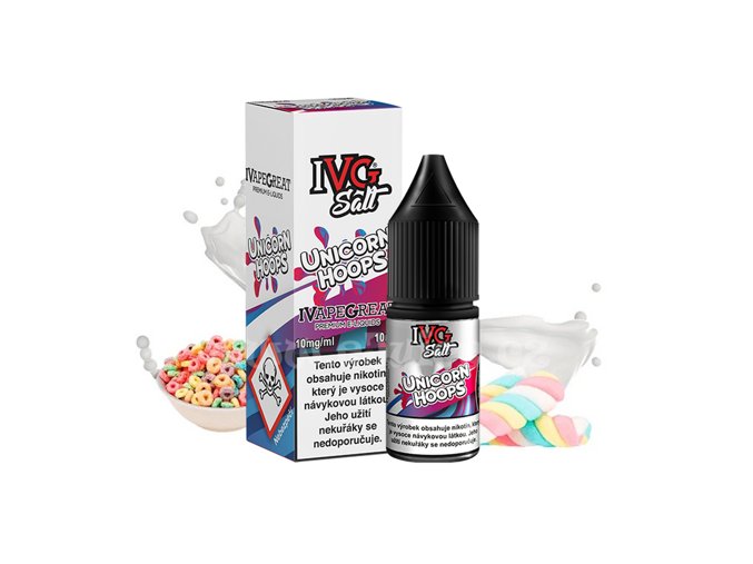 E-liquid IVG Salt 10ml / 10mg: Unicorn Hoops (Cereálie s marshmallow)