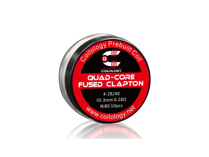 Předmotané spirálky Coilology Quad-Core Fused Clapton Ni80 (0,28ohm) (10ks)