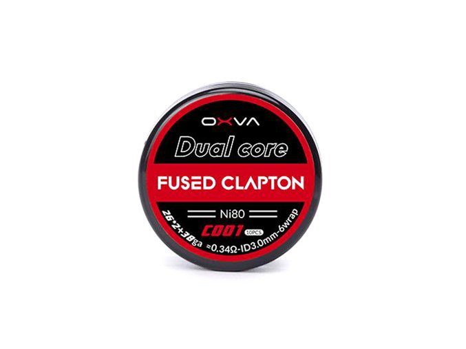 Předmotané spirálky OXVA Dual Core Fused Clapton Ni80 (0,34ohm) (10ks)