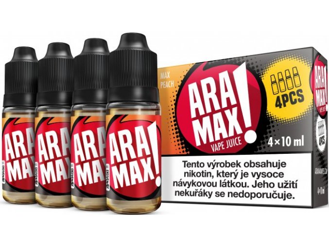 aramax 4pack max peach 4x10ml