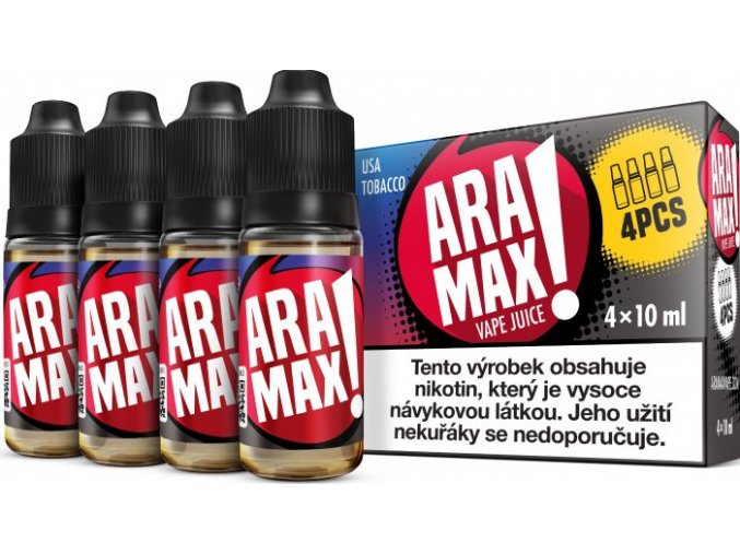 aramax 4pack usa tobacco 4x10ml