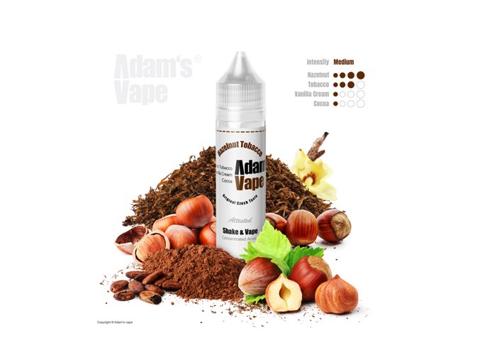 Příchuť Adams vape S&V: Hazelnut Tobacco (Jemný tabák s lískovým oříškem) 12ml