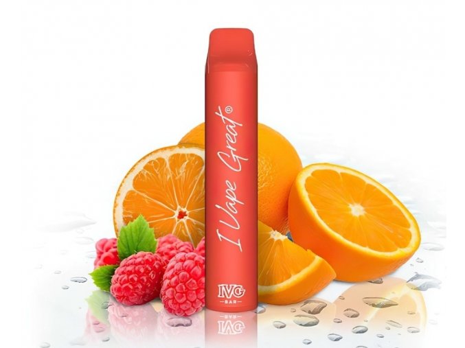 IVG Bar Plus + - Pomeranč s malinou (Raspberry Orange Mix), produktový obrázek.