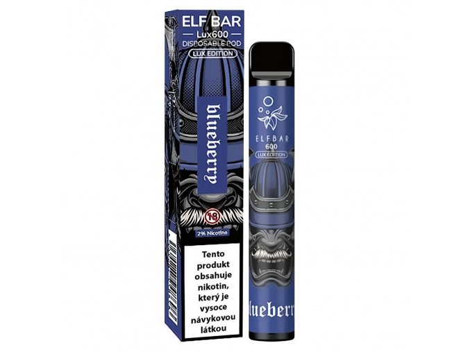 Elf Bar 600 Lux Edition - 20mg - Blueberry (Borůvka), produktový obrázek.