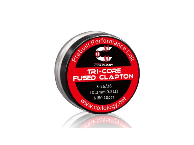 Předmotané spirálky Coilology Tri-Core Fused Clapton Ni80 (0,21ohm) (10ks)