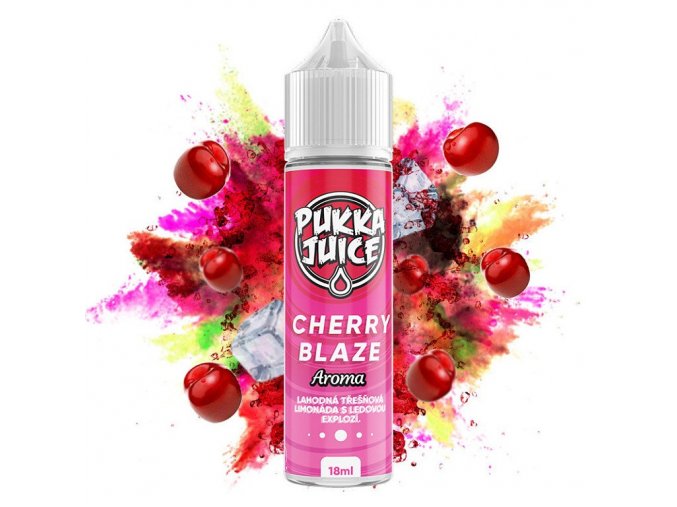 Pukka Juice - Shake & Vape - Cherry Blaze (Ledová třešňová limonáda) - 18ml, produktový obrázek.