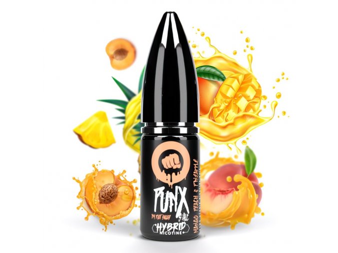 Riot SALT Hybrid - E-liquid - Mango Peach Pineapple (Mango, broskev a ananas) - 20mg, produktový obrázek.