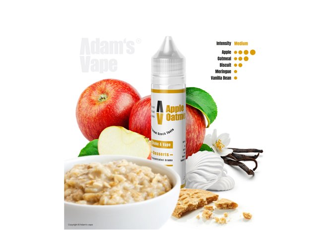 Příchuť Adams vape S&V: Apple Oatmeal (Ovesná kaše s jablky) 12ml