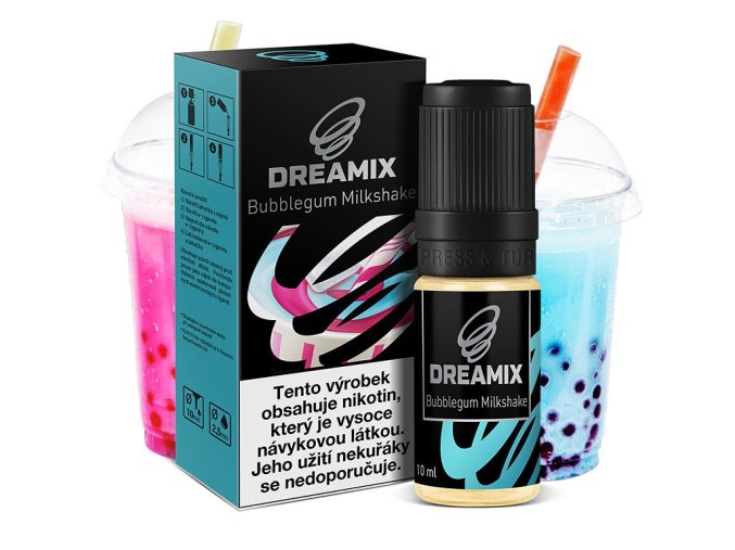 Dreamix Žvýkačkový mléčný koktejl 12mg, produktový obrázek.