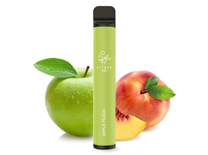 Elf Bar 600 - 0mg - ZERO - Apple Peach (Jablko s broskví), produktový obrázek.