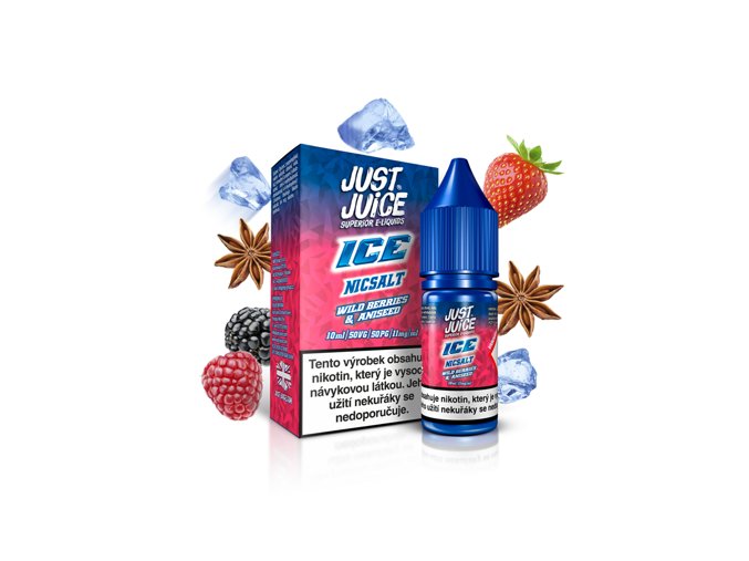 E-liquid Just Juice Salt 10ml / 11mg: ICE Wild Berries & Aniseed (Ledové lesní ovoce s anýzem)