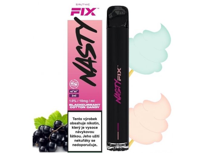 Nasty Juice Air Fix elektronická cigareta Blackcurrant Cotton Candy 10mg