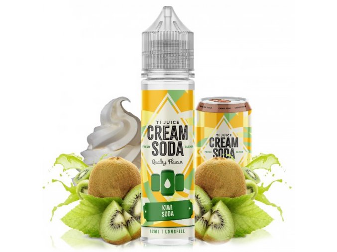 TI Juice Cream Sodas - Shake & Vape - Kiwi Soda - 12ml, produktový obrázek.