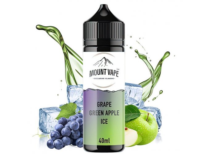 Mount Vape - Shake & Vape - Grape Green Apple ICE - 40ml, produktový obrázek.