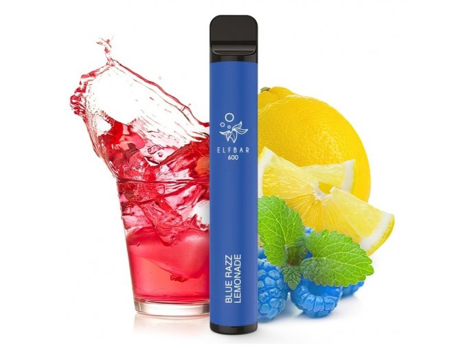 Elf Bar 600 - 10mg - Blue Razz Lemonade (Limonáda s modrou malinou a citrusem), produktový obrázek.