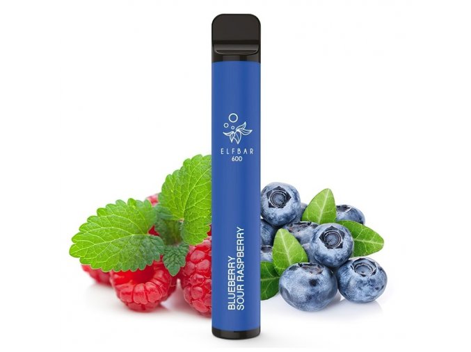 Elf Bar 600 - 10mg - Blueberry Sour Raspberry (Borůvka s malinou), produktový obrázek.
