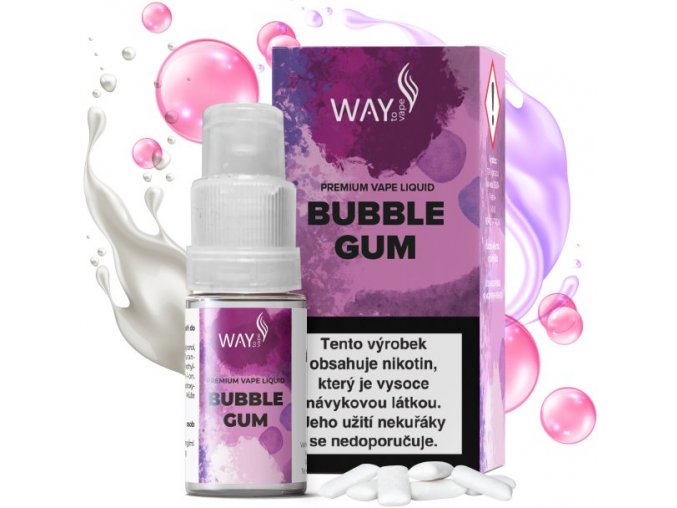 Liquid WAY to Vape Bubble Gum 10ml-3mg