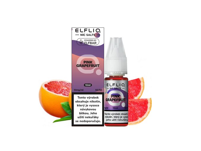 E-liquid Elfliq Salt 10ml / 20mg: Pink Grapefruit (Svěží grapefruit)