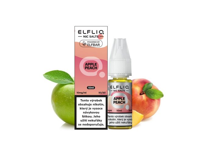 E-liquid Elfliq Salt 10ml / 10mg: Apple Peach (Jablko s broskví)