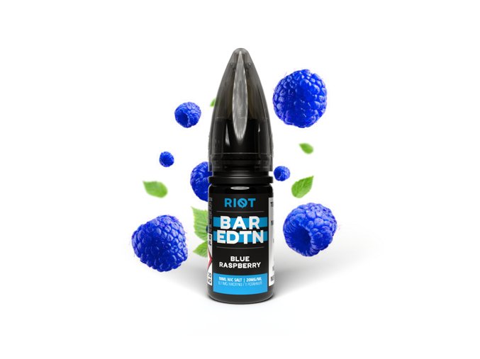 E-liquid Riot BAR EDTN Salt 10ml / 20mg: Blue Raspberry (Modrá malina)