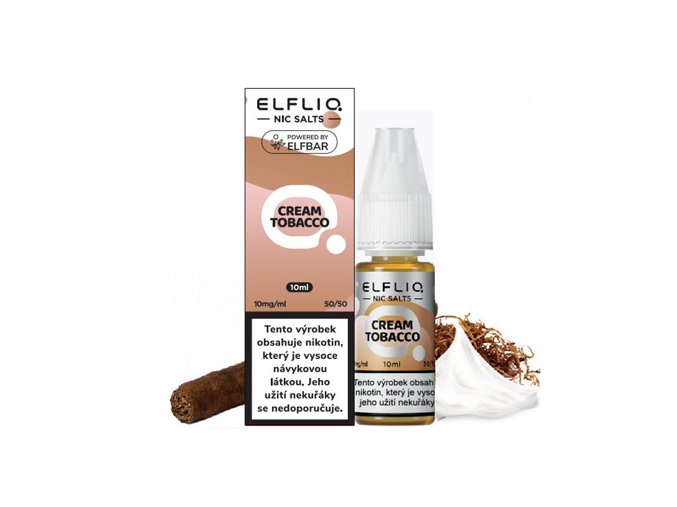 E-liquid Elfliq Salt 10ml / 20mg: Cream Tobacco (Tabák s krémem)