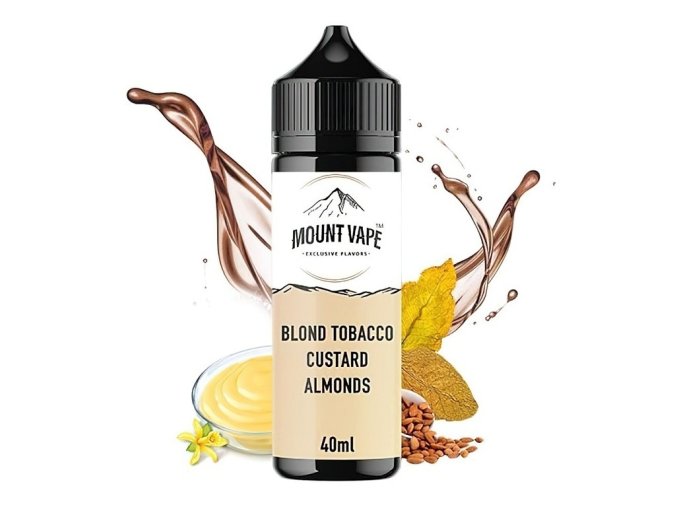 Mount Vape - Shake & Vape - Blond Tobacco Custard Almonds - 40ml, produktový obrázek.