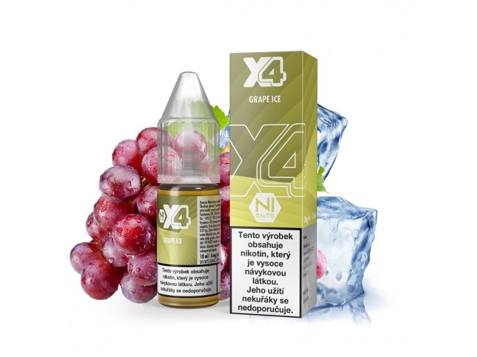 X4 Bar Juice Salt - E-liquid - Grape ICE (Chladivé hroznové víno) - 10mg, produktový obrázek.