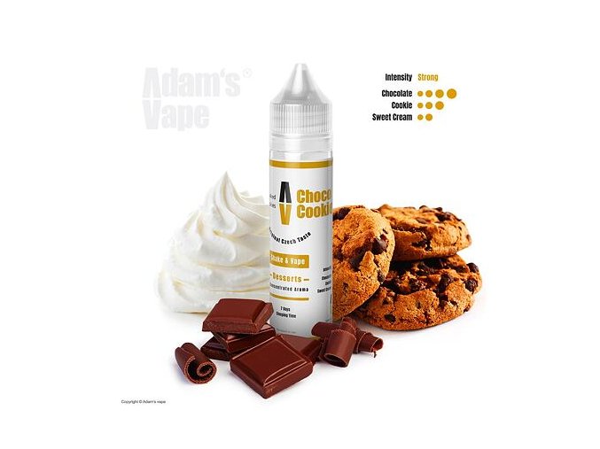Příchuť Adams vape S&V: Choco Cookie (Čerstvé čokoládové cookies) 12ml