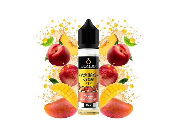 Příchuť Bombo Wailani Juice S&V: Peach and Mango (Broskev a mango) 15ml