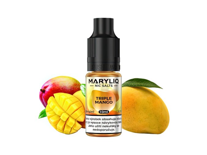 Maryliq - Salt e-liquid - Triple Mango - 10ml - 20mg, produktový obrázek.