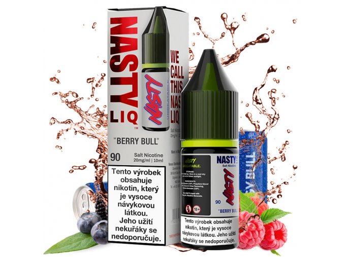 Nasty LIQ - Salte e-liquid - Berry Bull - 10ml - 20mg, produktový obrázek.