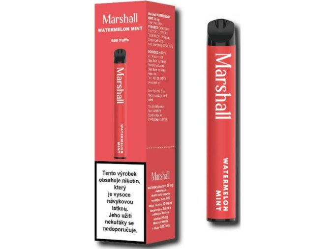 Marshall elektronická cigareta 20mg Watermelon Mint