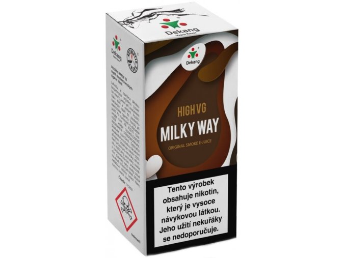 Liquid Dekang High VG Milky Way 10ml - 1,5mg (Tvarohový koláč s mandlemi)