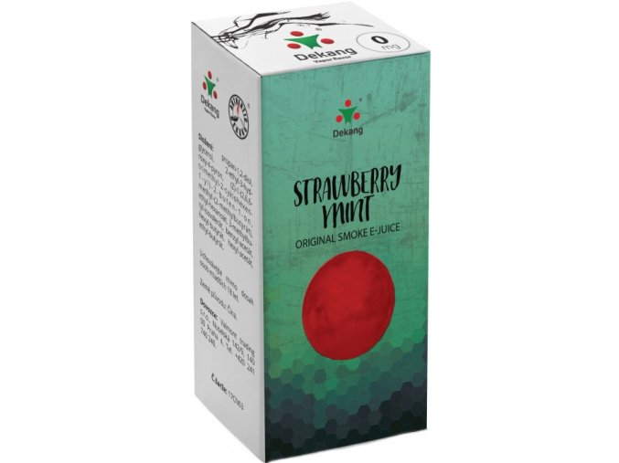 Liquid Dekang Strawberry mint 10ml - 0mg (Jahoda s mátou)