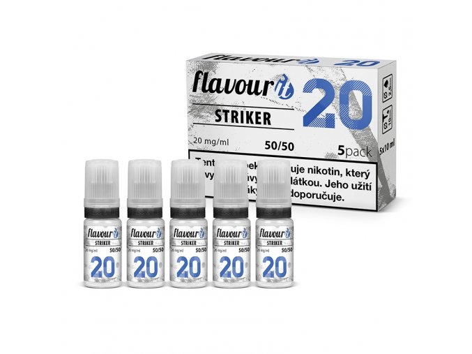 flavourit striker 50 50 20mg booster 5x10ml