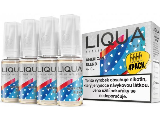 liqua cz elements 4pack american blend 4x10ml americky michany tabak