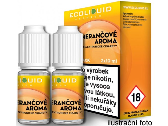 Liquid Ecoliquid Premium 2Pack Orange 2x10ml - 0mg (Pomeranč)