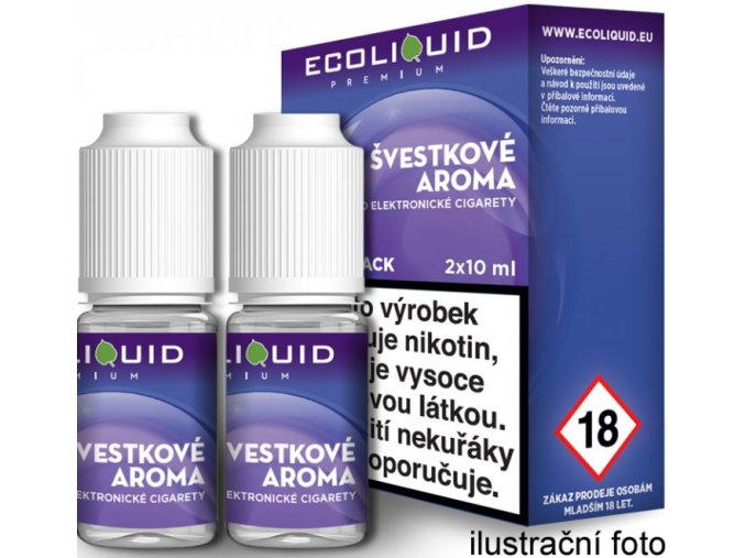 Liquid Ecoliquid Premium 2Pack Plum 2x10ml - 6mg (Švestka)