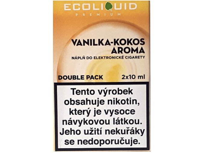 Liquid Ecoliquid Premium 2Pack Vanilla Coconut 2x10ml - 6mg