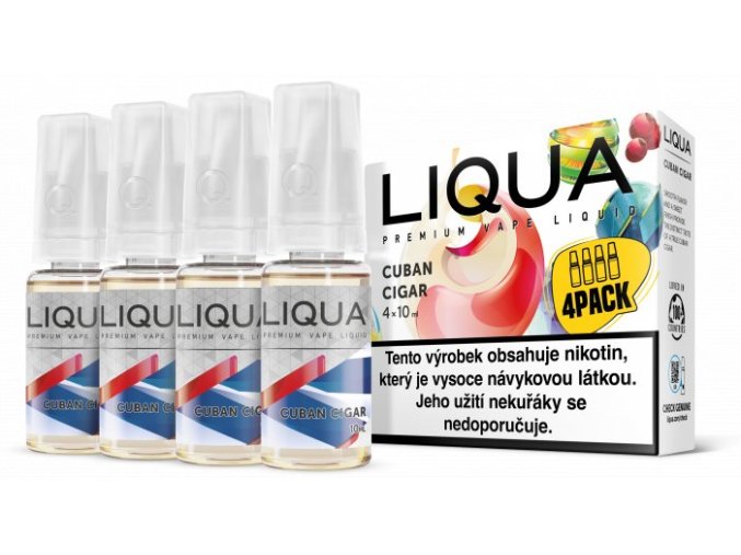 Liquid LIQUA CZ Elements 4Pack Cuban Cigar tobacco 4x10ml-6mg (Kubánský doutník)