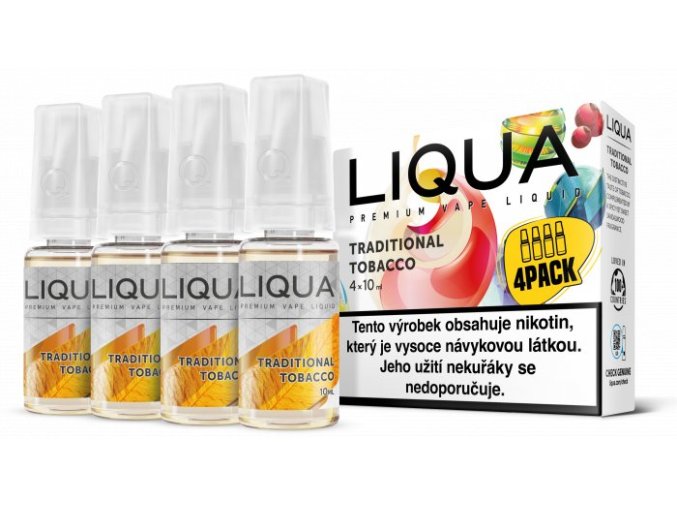 Liquid LIQUA CZ Elements 4Pack Traditional tobacco 4x10ml-3mg (Tradiční tabák)