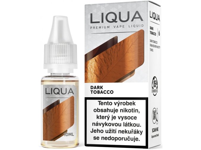 Liquid LIQUA CZ Elements Dark Tobacco 10ml-0mg (Silný tabák)